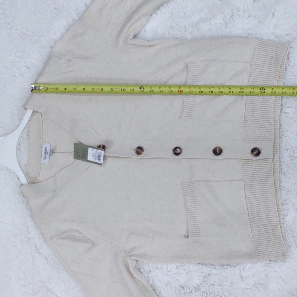 Goodfellow & Co Cream, Size L,Cardigan with Button Accents - Picture 12 of 17